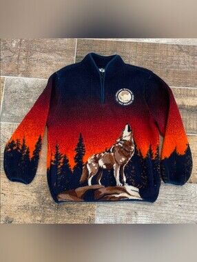 Creative Action Network • Kids Navy Orange Yellowstone Nation Park Fleece Jacket